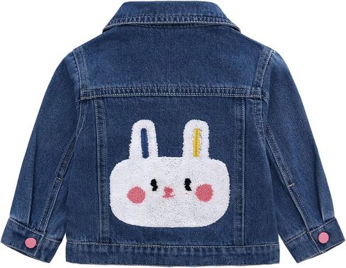 famuka Baby Girl Denim Jacket Toddler Boy Cute Outerwear Jeans Coats in Saudi Arabia