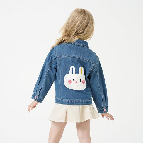 famuka Baby Girl Denim Jacket Toddler Boy Cute Outerwear Jeans Coats in Saudi Arabia