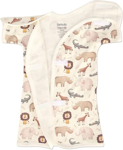 Boy's & Girl's Open-Shoulder Short-Sleeve Ultra Soft PICU Gown - PICU Friendly - Newborn (5-8lbs) in Kuwait