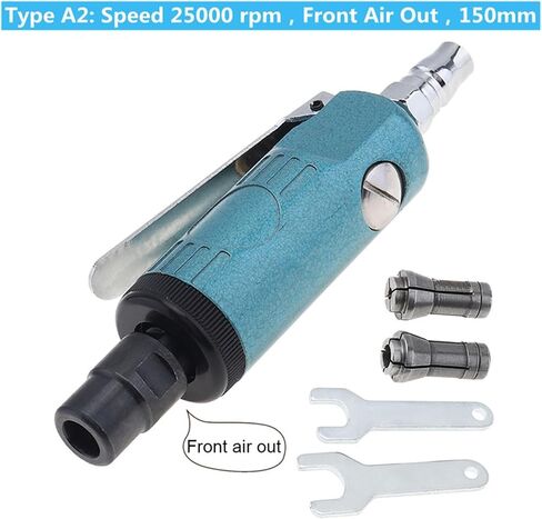 1/4 inch Pneumatic Die Grinder Machine Air Compressor Grinding Tool 22000RPM/25000RPM Mill Engraving Polishing Tool Kit (Color : 25000RPM 150mm) in Saudi Arabia