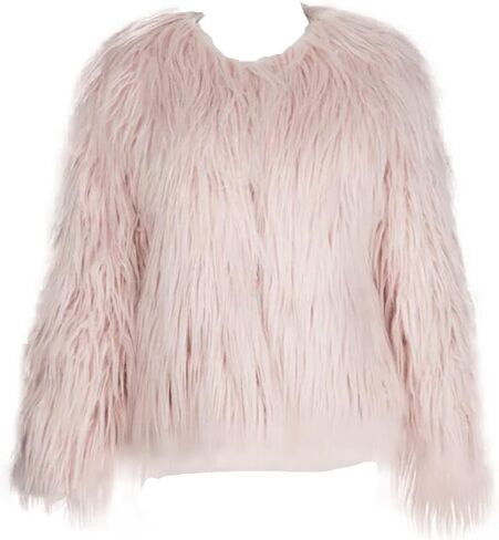 JEsilunmaMY Women's Fluffy Shaggy Fur Coat Long Sleeve Cardigan Warm Winter Overcoat Plus Size Solid Color Thicken Jacket in Saudi Arabia