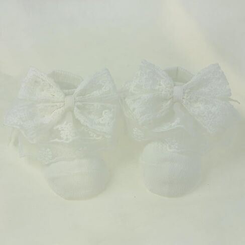 Nihao Baby White Lace Baptism Socks for Infant Girls in Kuwait