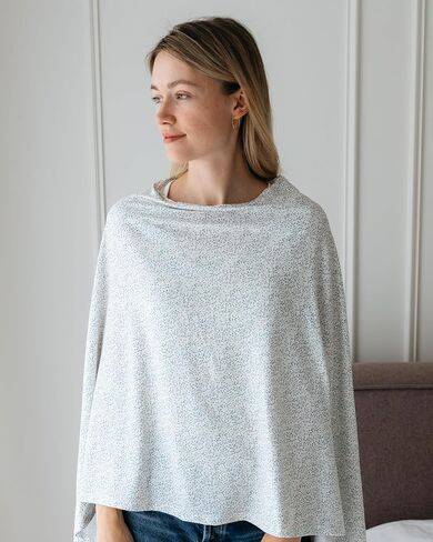 Nursing Cover Up for Breastfeeding - Breathable Breastfeeding Cover with Removable Arch Neckline for Women - Breast Feeding Covers for Women (Meadow Reflection) in Kuwait