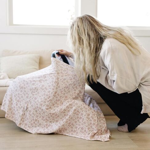 Nursing Cover Up for Breastfeeding - Breathable Breastfeeding Cover with Removable Arch Neckline for Women - Breast Feeding Covers for Women (Meadow Reflection) in Kuwait