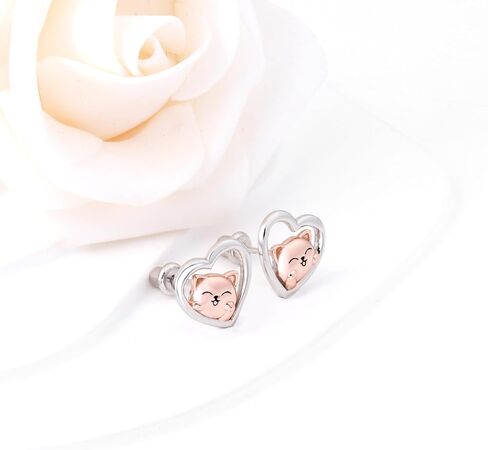 925 Sterling Silver Frog Stud Earrings for Women Hypoallergenic Cute Heart Frog Ear Studs for Teens Girls Sensitive Ears Adorable Animal Earrings Studs Jewelry Gifts for Daughter in Kuwait