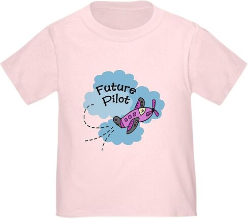 CafePress Future Pilot Airplane Cute Girl Baby/Toddler Tee Cute Toddler Graphic Tee, 100% Cotton in Kuwait