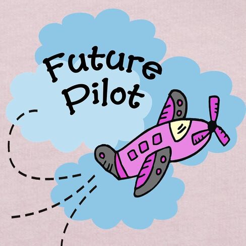 CafePress Future Pilot Airplane Cute Girl Baby/Toddler Tee Cute Toddler Graphic Tee, 100% Cotton in Kuwait
