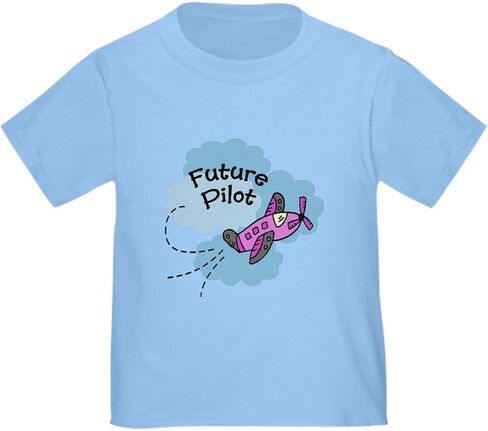 CafePress Future Pilot Airplane Cute Girl Baby/Toddler Tee Cute Toddler Graphic Tee, 100% Cotton in Kuwait