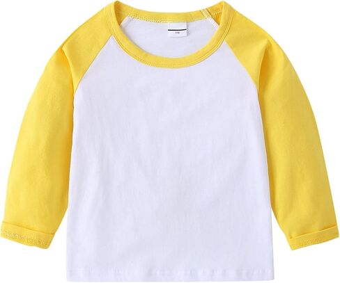 Toddler Long Sleeve Color Block T-Shirts Cotton Crewneck Tees Soft Undershirt Shirt Top for Baby Boys Toddler Clothes in Saudi Arabia