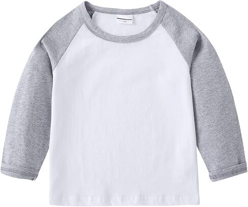 Toddler Long Sleeve Color Block T-Shirts Cotton Crewneck Tees Soft Undershirt Shirt Top for Baby Boys Toddler Clothes in Saudi Arabia