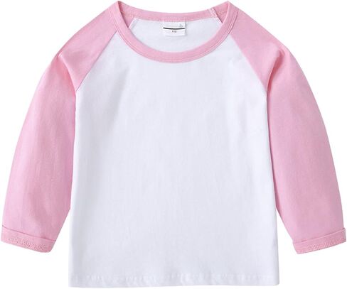 Toddler Long Sleeve Color Block T-Shirts Cotton Crewneck Tees Soft Undershirt Shirt Top for Baby Boys Toddler Clothes in Saudi Arabia
