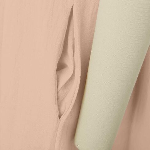 Women Fashion Solid Loose Dress Pullover Round Neck Over The Knee Long Skirt Plus Size Slip Dress in Saudi Arabia