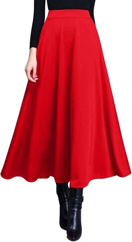 Ladies Fashion Casual Skirt Large Swing Skirt A Line Skirt High Waist Slimming Casual Cocktail Dresses for Women in Saudi Arabia