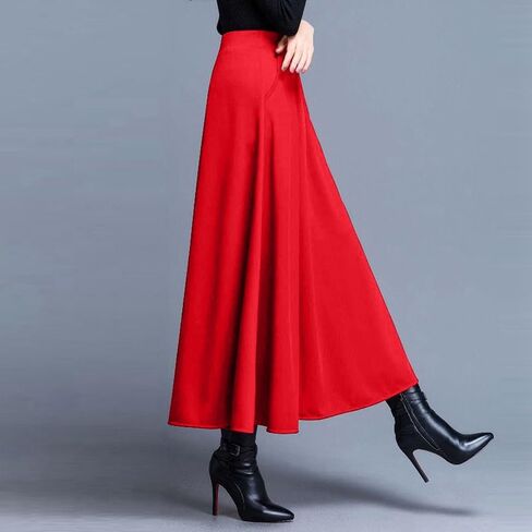 Ladies Fashion Casual Skirt Large Swing Skirt A Line Skirt High Waist Slimming Casual Cocktail Dresses for Women in Saudi Arabia
