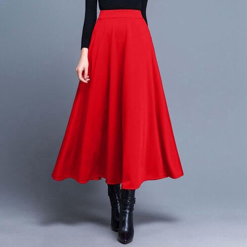 Ladies Fashion Casual Skirt Large Swing Skirt A Line Skirt High Waist Slimming Casual Cocktail Dresses for Women in Saudi Arabia