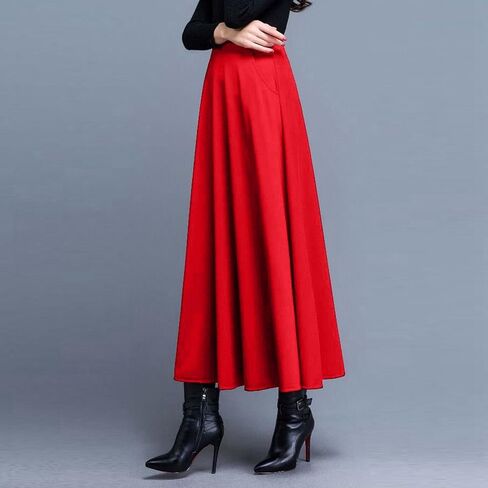 Ladies Fashion Casual Skirt Large Swing Skirt A Line Skirt High Waist Slimming Casual Cocktail Dresses for Women in Saudi Arabia