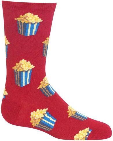 Hot Sox boys Food Novelty Crew Casual Sock, Eggs and Bacon (Grey Heather), Medium-Large US in Saudi Arabia