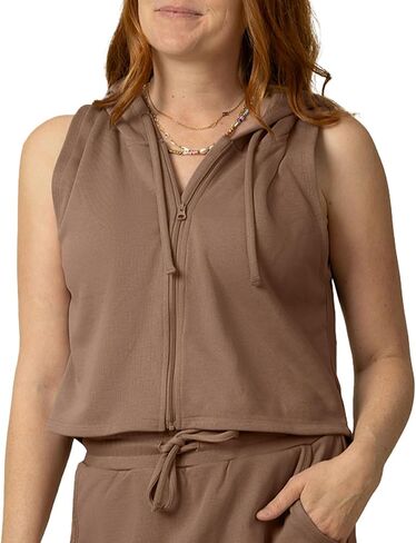 Kindred Bravely Women’s French Terry Sleeveless Nursing Hoodie | Breastfeeding & Pumping Sweatshirt in Saudi Arabia