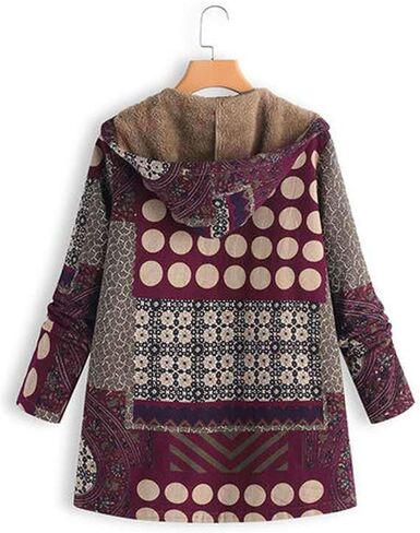 Andongnywell Womens Jackets Parka Boho incl incl ince inece cloy lined exotic wooded chare long ward dard coats plus size size in Kuwait