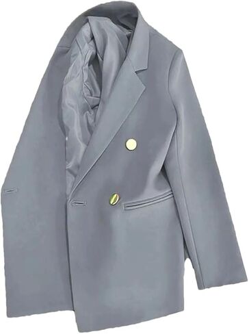 Women's Metal Buckle Small Suit Jacket for Summer Double Breasted Office Elegant Blazers in Saudi Arabia
