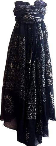 Indian Om Mantra Hand Block Printed Scarf Prayer Shawl in Saudi Arabia
