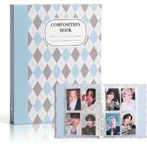 A5 Binder Kpop Photocard Holder Book 6 Ring Kpop Photo Card Binder 2.5 * 3.5 Inch Mini Photo Album With 240 Card Sleeves Pockets 30pcs Inner Page