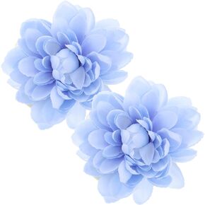 Boho Decor Curtain Tiebacks 2pcs Curtain Tieback Clips Flower Curtain Clip Curtain Flower Tiebacks Flower Curtain Ties for Home Office Decoration (Blue) Curtain Tieback Curtain Tiebacks