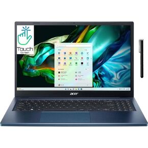 acer Aspire 3 Touch Slim Laptop in Blue Ryzen 5 4-Core up to 4.3GHz 8GB RAM 512GB SSD 15.6in FHD Web Cam WiFi HDMI W11 Pen (A315B - Renewed)