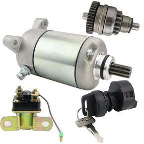 Starter & Drive & Relay & Ignition Switch for Polaris Sportsman 400 450 500 2005-2006, Scrambler ATP Magnum Trail Boss 330 500 2005-2006, Ranger 425 500 2005-2006 3090188 3084981 57-2688