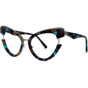 VOOGLAM Stylish Oversized Cat Eye Blue Light Blocking Glasses for Women Anti Eyestrain UV Eyewear Jazzy