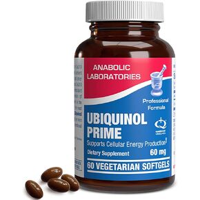 Anabolic Laboratories Coenzyme Q10 Ubiquinol Supplement - 60 Vegetarian Softgels for Cellular Energy Production - CoQ10 60 mg