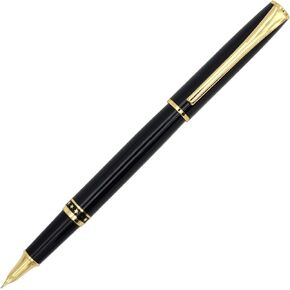 Gullor Advanced Wing Sung Fountain Pen Small Nib Black & Golden