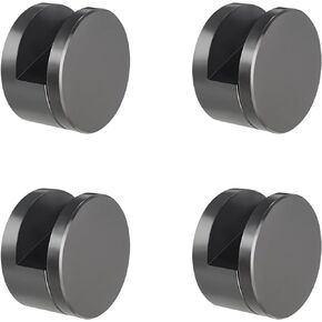4 Pcs Round Glass Hanging Clips, Mirror Clips,Frameless Glass Shelf Bracket Clamp Wall-Mounted Mirror Glass Hanging Clips