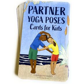 Partner Yoga Poses Cards for Kids - for Toddler Yoga, Classroom Yoga, Social Skills Activities, Kids Yoga, Yoga for Families, PE Games, Preschool Yoga, Mindfulness Tools, Brain Breaks, or Play Therapy