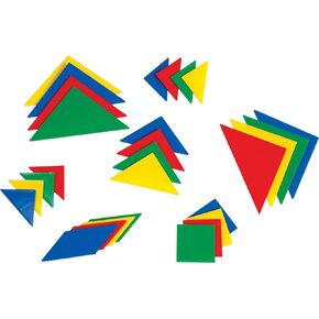 ميزة التعلم Tangrams - مجموعة من 28 - كتل اللغز للهندسة وحل المشكلات - التلاعب بالرياضيات للأطفال - ممارسة الهندسة المبكرة
