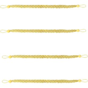 uxcell 4 Pack Curtain Tiebacks 23 Inch Curtain Holdbacks Window Tassels Tie Backs Clips Decorative Rope Curtain Holdback Holder, Yellow