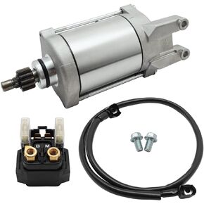 Starter Motor & Relay & Wire for Yamaha Raptor 660 2001-2005, OEM# 3SX-81890-00-00 4XE-81940-12-00 3XF-81815-00-00
