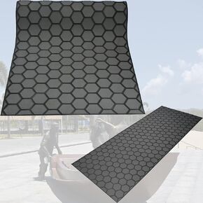 94.5"X 35.4"Hexagonal Stripes EVA Self-Adhesive Boat Decking Sheet Marine Yacht RV Swimming Pool Boat Flooring Sheet Thick Non-Skid mat