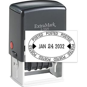 S-1025 Professional Self Inking Office Date Stamp with "Received" Phrase – Style O - Red Color Ink