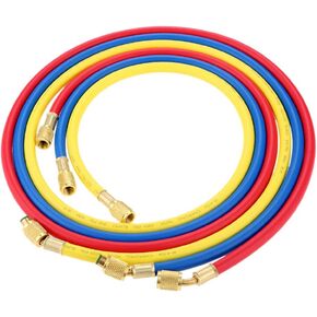 R410A AC Charging Hose Set 60‘’ 1/4'' SAE 800 PSI for HVAC Air Condition Refrigerant Hoses R134A R12 R22