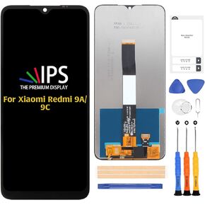 for Xiaomi Redmi 9A / Redmi 9C 6.5" LCD Display Touch Screen Digitizer Full Assembly Replacement Kits,with Tools (Black)
