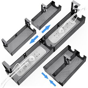 Under Desk Cable Management Tray Under Table Cable Management Clamp Mount No Drill Cable Management No Damage to Desk