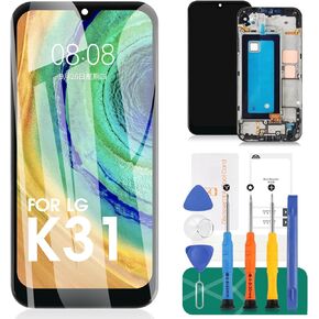 استبدال الشاشة لـ LG K31 K300 LM-K300Q LMK300 Aristo 5 K8X LMK300TM LMK300UM K300CM 5.7 بوصة شاشة LCD تعمل باللمس مجموعة رقمية سوداء