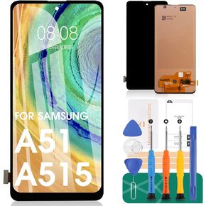 INCELL for Samsung Galaxy A51 Screen Replacement for Samsung A51 Display for Galaxy A51 LCD for Galaxy A51 Digitizer for SM-A515U SM-A515F Touch Screen Assembly Repair Parts（No Fingerprint Function）