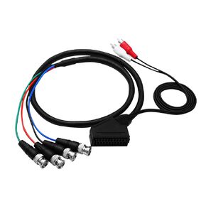 Female RGB Euro SCART to 4 RGB BNC and 2 RCA Adapter Audio Video Gaming Cable, Use Compatible With Sony PVM BVM Series Monitors，JVC Series TM-H1750CG TM-H1950CG Monitor, Neo Geo CD Console etc in Saudi Arabia