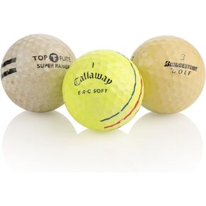 GOLF BALL COUNTRY Cheap Bulk of Assorted Recycled Used Golf Balls Hit-Away - Perfect for Practice and Range Hitting - 50 Package, Assorted Colors, for Men and for Women