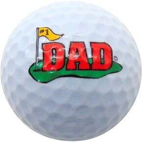 Westmon Works #1 Dad Golf Ball Father's Day or Birthday Novelty Golfer Present for The Top Pop