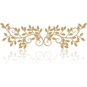 ESTART 2 Pieces Metal Tree Leaf Wall Decor Vine Olive Branch Leaf Wall Art Ornament Wall Hanging Sign for above Door, Living Room, Office, Indoor and Outdoor Decoration (Black)