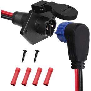 Trolling Motor Plug Receptacle Set,12V/24V/36V/48V 2-Wire Trolling Motor Plug,50A Watertight Marine Boat Quick Connect Trolling Motor Plugs for Minn Kota Trolling Motor/Down Rigger/Fishing Reel