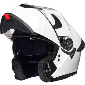 ILM Adult Motorcycle Helmet Dual Visor Flip up Modular Full Face Helmet DOT Model WS206